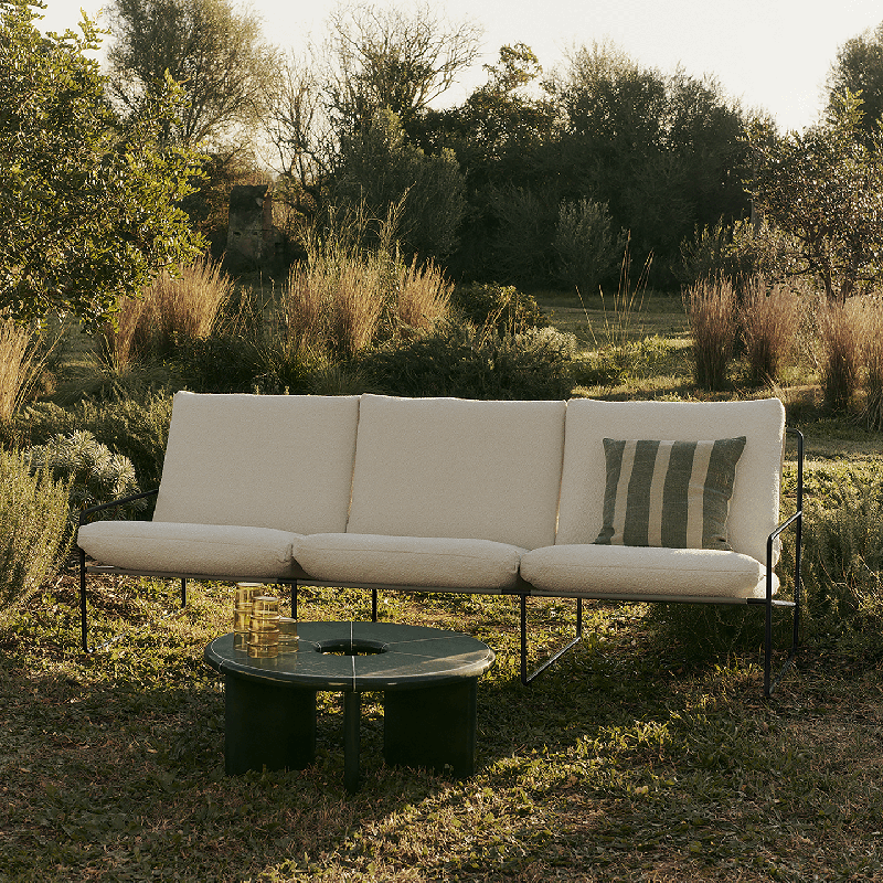 Ferm Living - Lounge Desert 3er Pure Bouclé Black/Off White