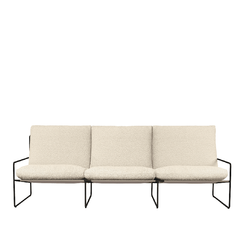 Ferm Living - Lounge Desert 3er Pure Bouclé Black/Off White
