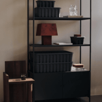 Ferm Living - Paper Pulp Boxen charcoal S 2er Set

