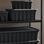Ferm Living - Paper Pulp Boxen L Charcoal 2er Set