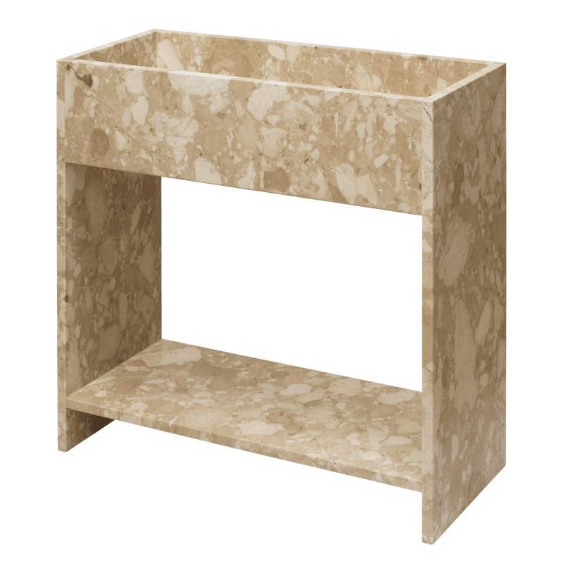 Ferm Living - Plant Box Stone mit Shelf Sand