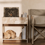 Ferm Living - Plant Box Stone mit Shelf Sand