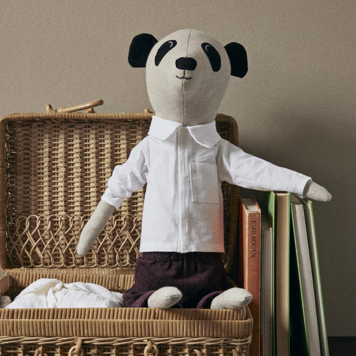Ferm Living - Puppe Panda natural