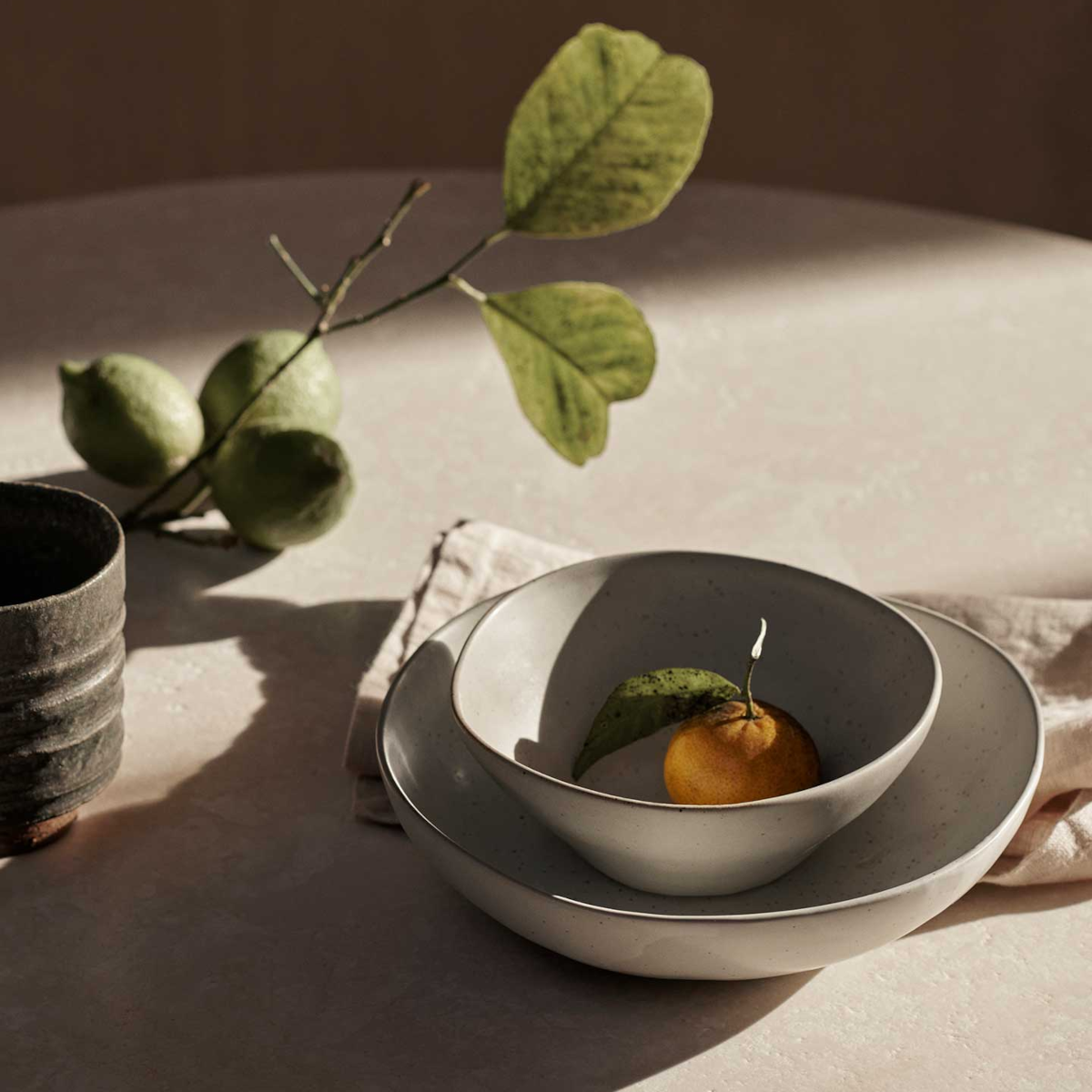 Ferm Living - Schüssel Flow Bowl Off White Speckle L