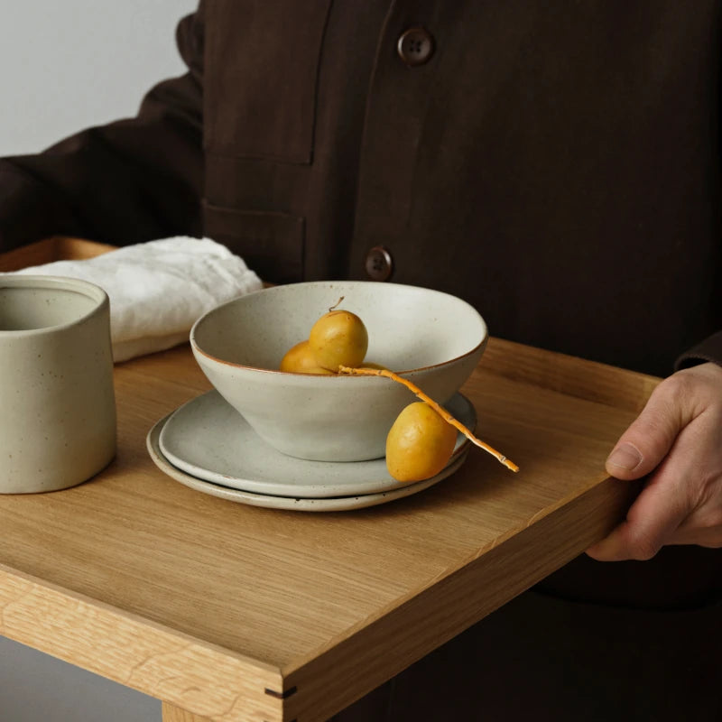 Ferm Living - Schüssel Flow Bowl Off White Speckle M