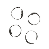 Ferm Living - Rond de serviette Holly Leaf noir, lot de 4
