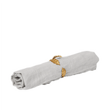 Ferm Living - Rond de Serviette Holly Leaf Laiton Set de 4