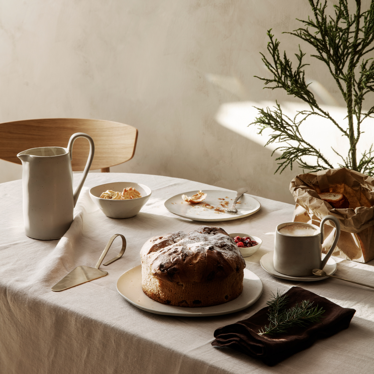 Ferm Living - Teller Flow Off White Speckle M