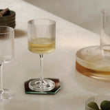 Ferm Living - Weissweinglas Ripple klar 2er Set