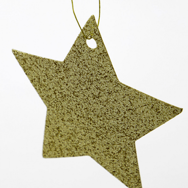 Geschenkanhänger - Star gold glitter von House Doctor