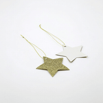 Geschenkanhänger - Star gold glitter von House Doctor