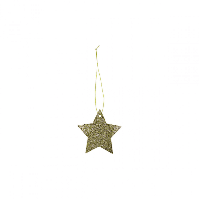 Geschenkanhänger - Star gold glitter von House Doctor