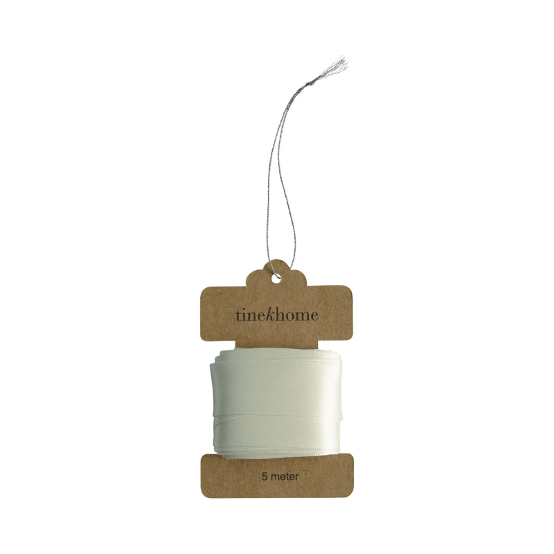 Geschenkband - Satin cream 1 cm von Tine k Home
