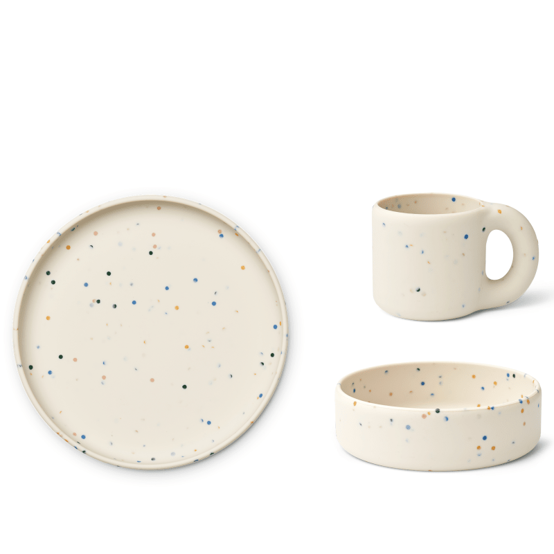 Geschirrset - Andie splash dots/sea shell von Liewood