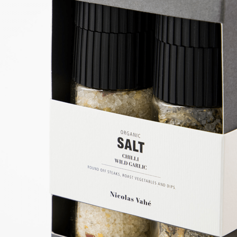 Gift Box Salt - Organic Chilli salt & Wild garlic von Nicolas Vahé
