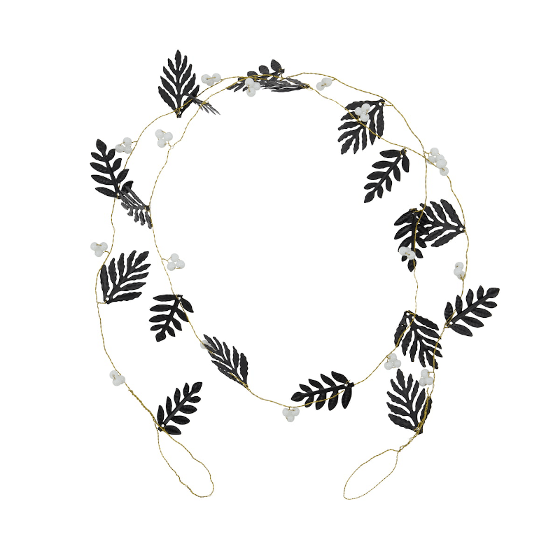 Girlande - Leaf schwarz von House Doctor