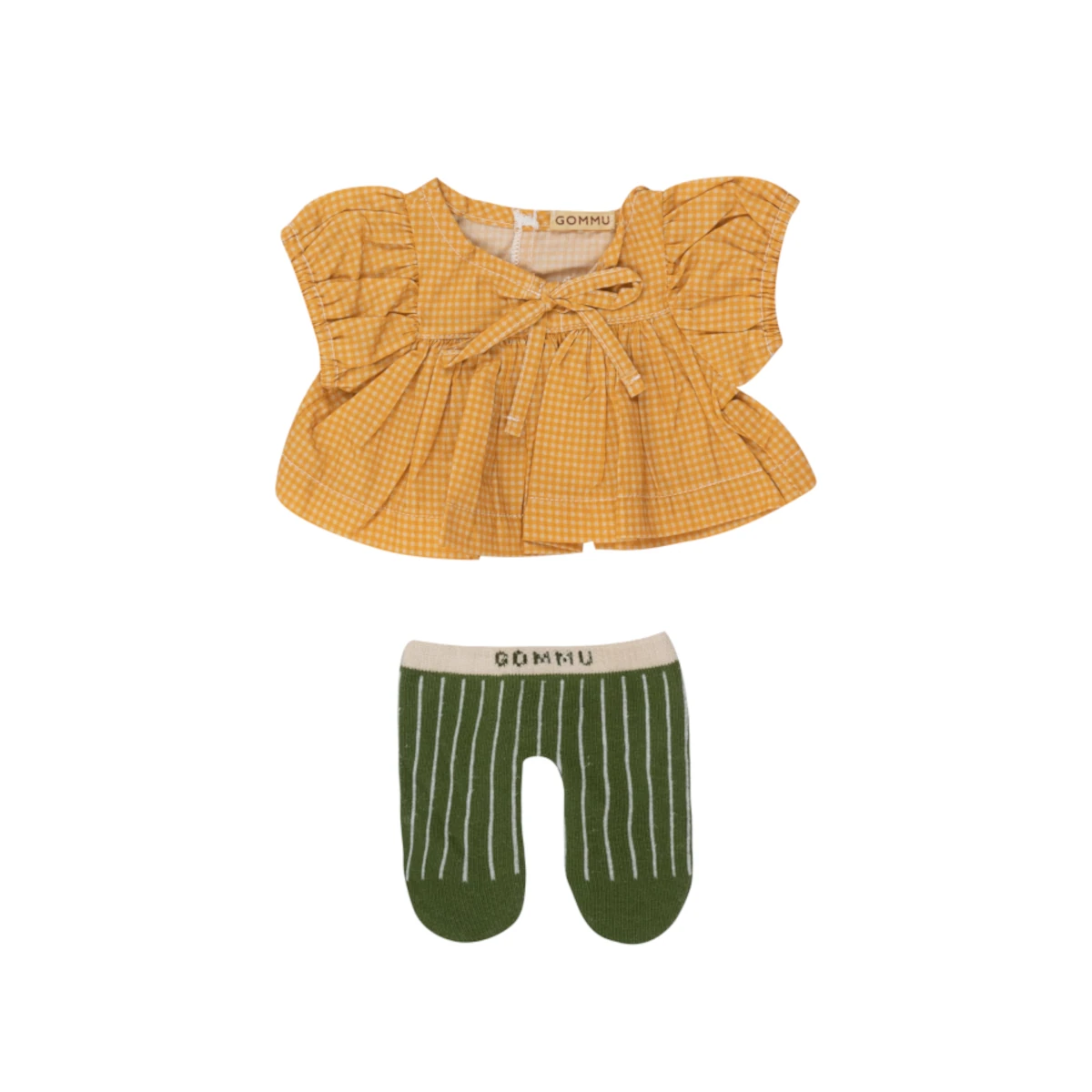 GOMMU - Look 6 Vichy sand/mustard