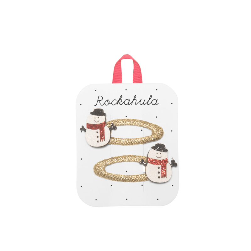Haarspangen – Snowman Glitter von Rockahula