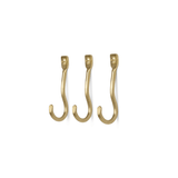 Haken - Curvature brass 3er Set von Ferm Living