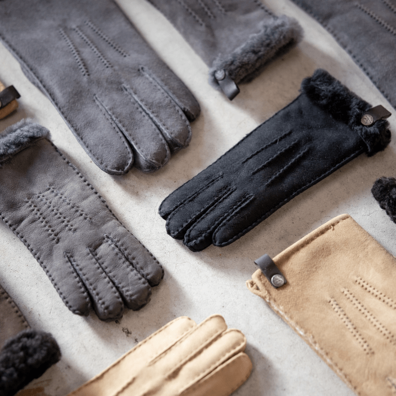 Handschuhe - Lammfell Herren braun von Van Buren