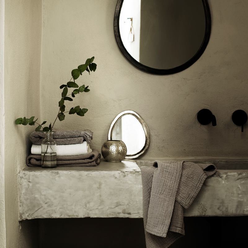 Handtuch - Solid weiss von Tinekhome