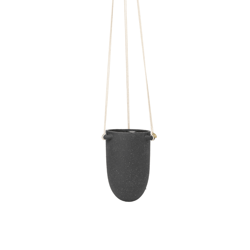 Hanging Pot – Speckle dark grey S von Ferm Living
