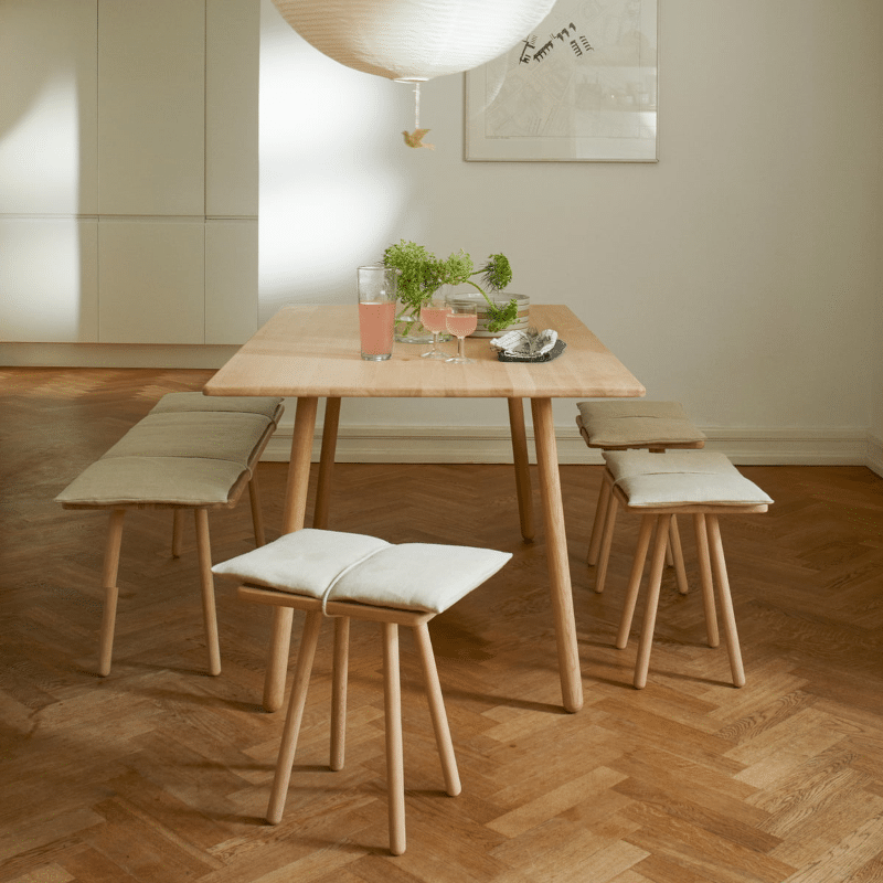 Hocker - Georg oak Linen von Skagerak