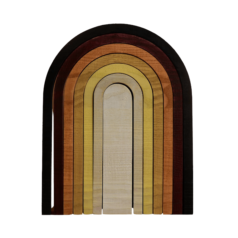 Holzspiel - Big rainbow earthy von Min Min Copenhagen