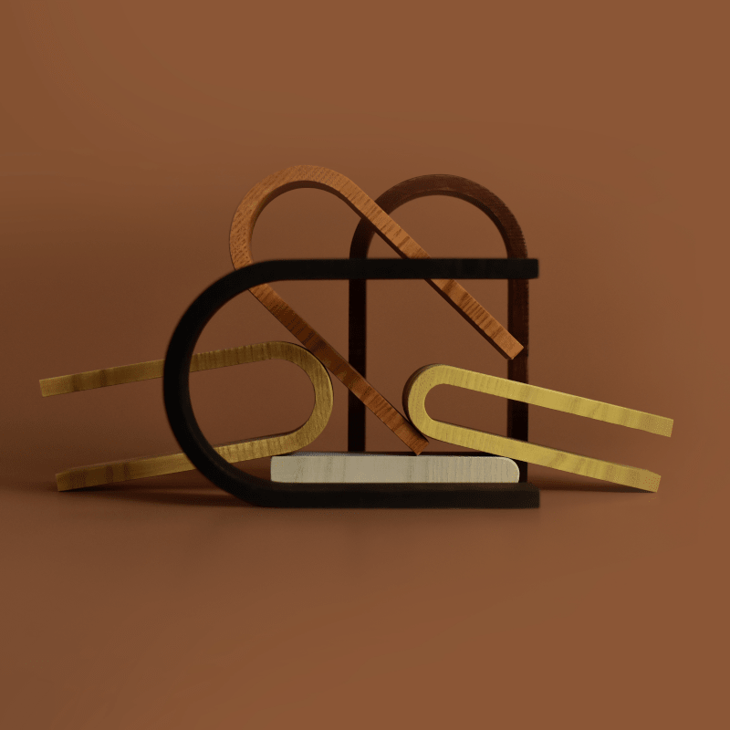 Holzspiel - Small rainbow earthy von Min Min Copenhagen