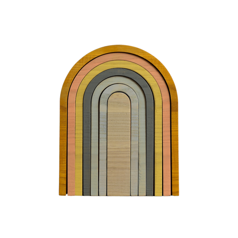 Holzspiel - Big rainbow pastel von Min Min Copenhagen