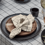 House Doctor - Stoffservietten Join 4er Set Schwarz/Off White