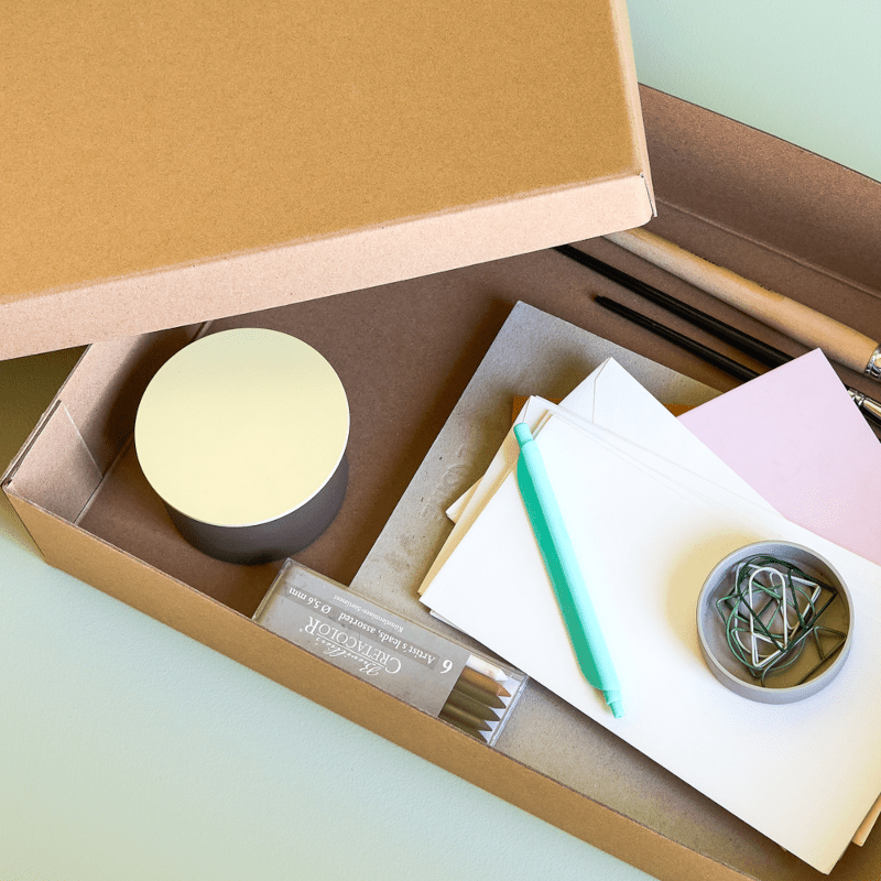 Hübsch Interior - Aufbewahrungsboxe Storeit 3er Set natur