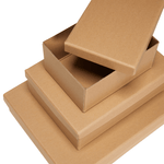 Hübsch Interior - Aufbewahrungsboxe Storeit 3er Set natur