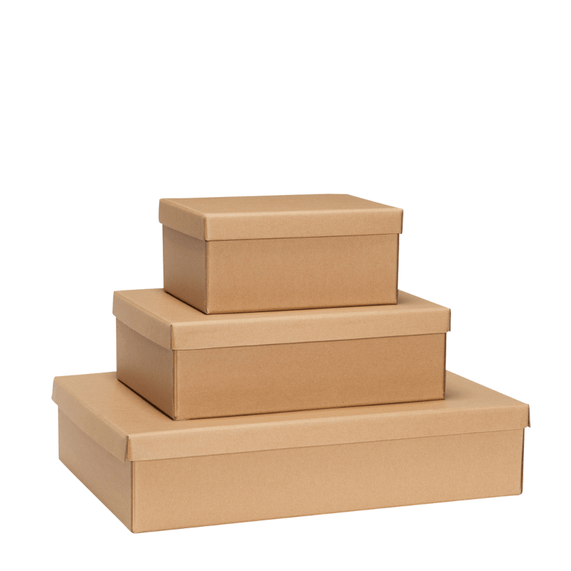 Hübsch Interior - Aufbewahrungsboxe Storeit 3er Set natur