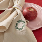 IB Laursen - Stoffserviette Winterkranz leinenfarbig
