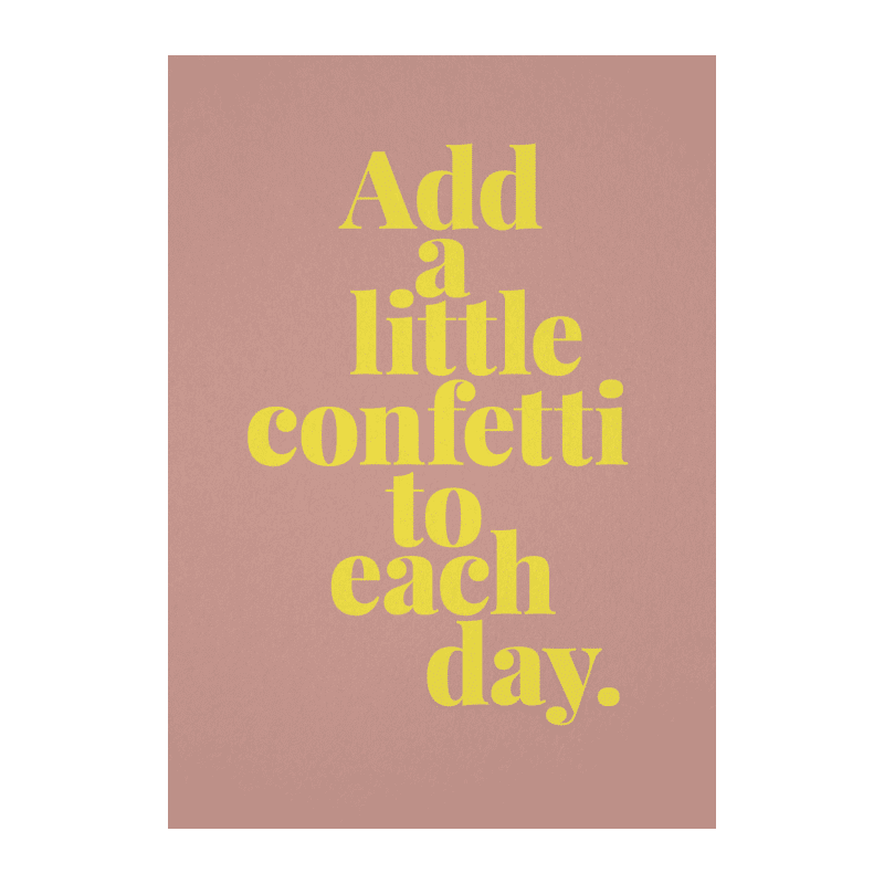 Karte - Add a little confetti von Tadah