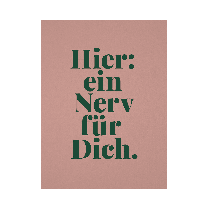 Karte - Ein Nerv für Dich von Tadah