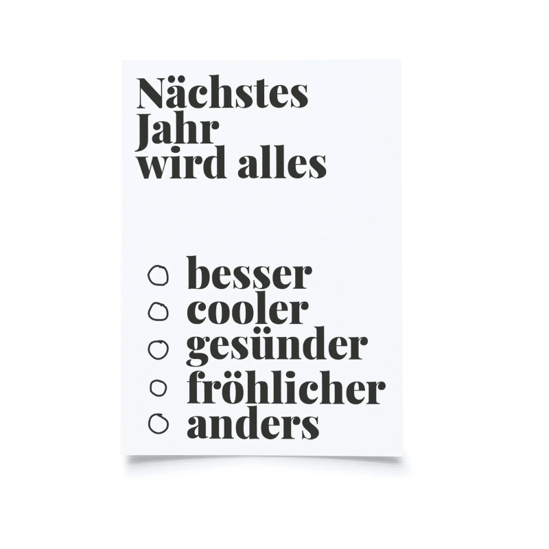 Karte - Nächstes Jahr wird alles besser von Tadah