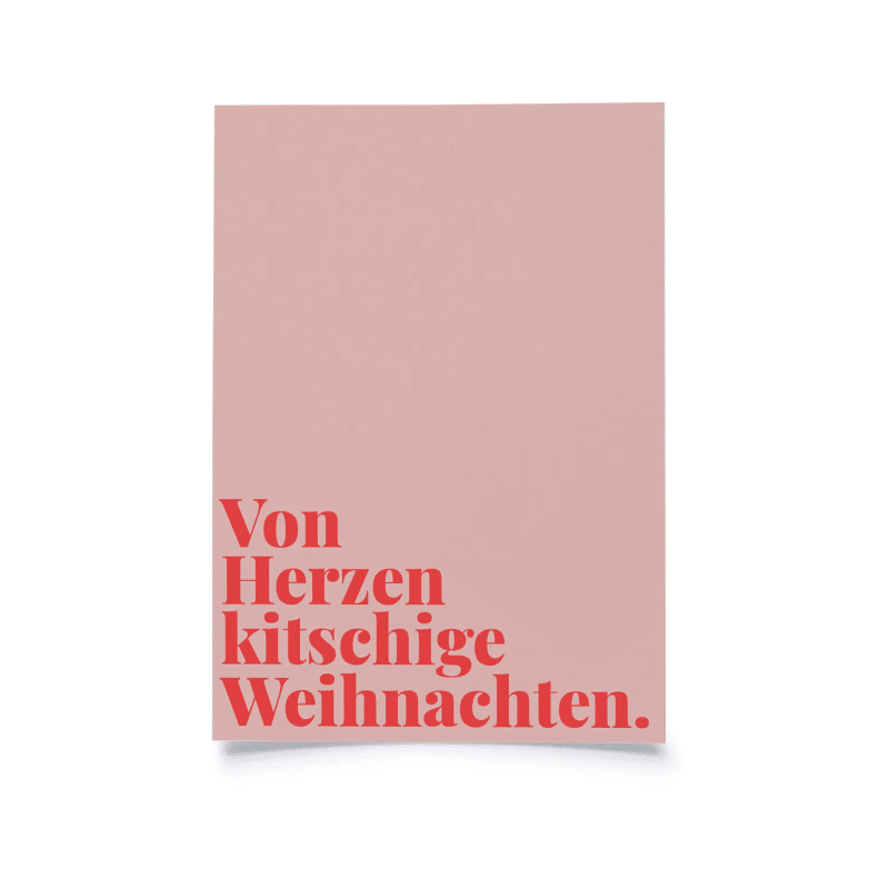 Karte - Von Herzen kitschige Weihnachten von Tadah
