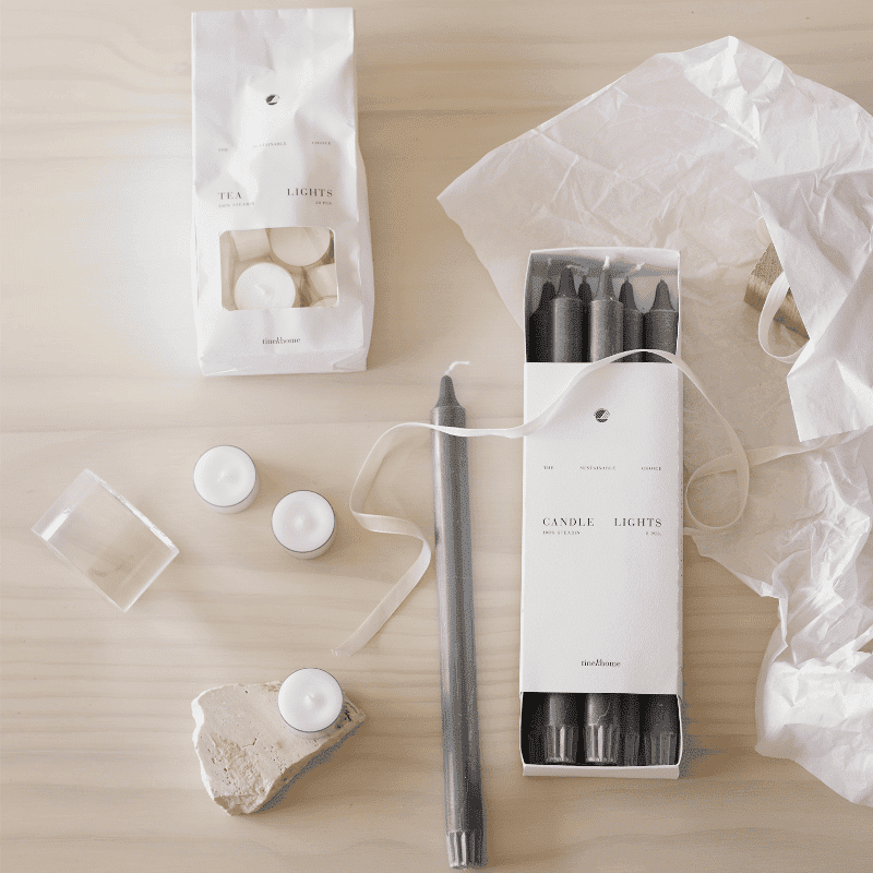 Kerze grey 8er Set von Tine K Home