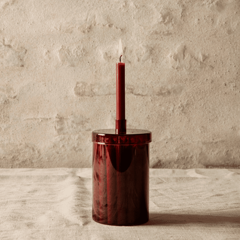 Kerzen – Countdown to Christmas dark red von Ferm Living