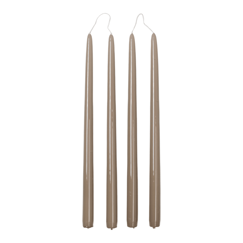 Kerzen - Getaucht linen glänzend 4er Set von Broste Copenhagen