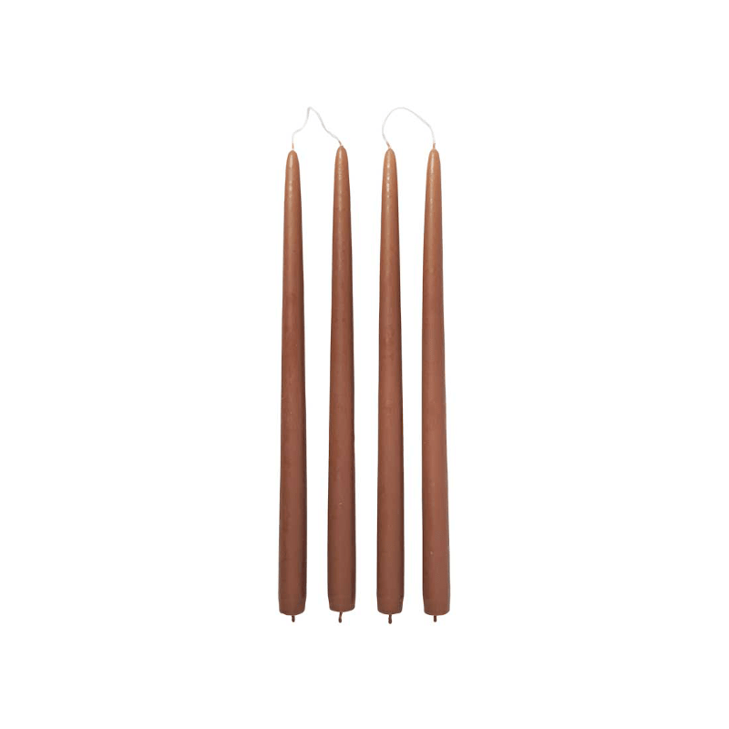 Kerzen – Getaucht Terracotta 4er Set von Broste Copenhagen