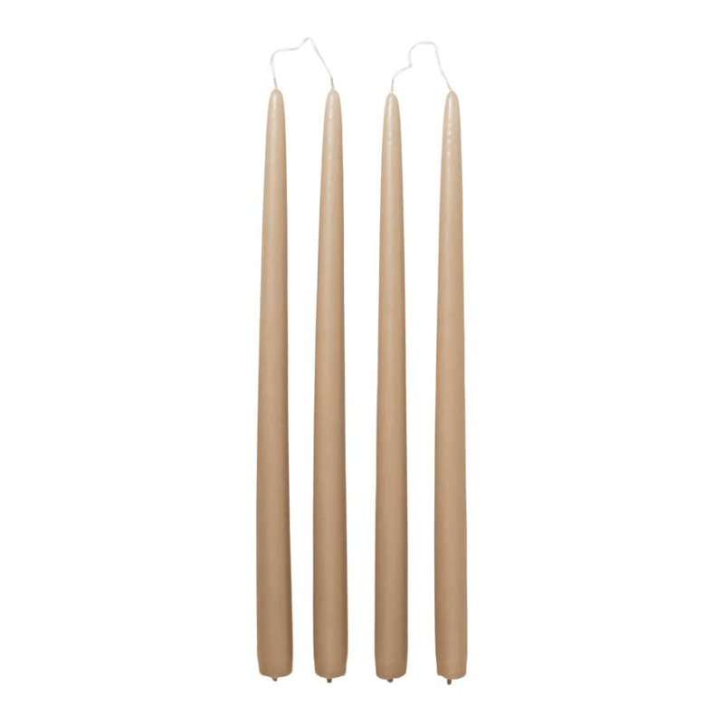 Kerzen - Getaucht Walnut 4er Set von Broste Copenhagen