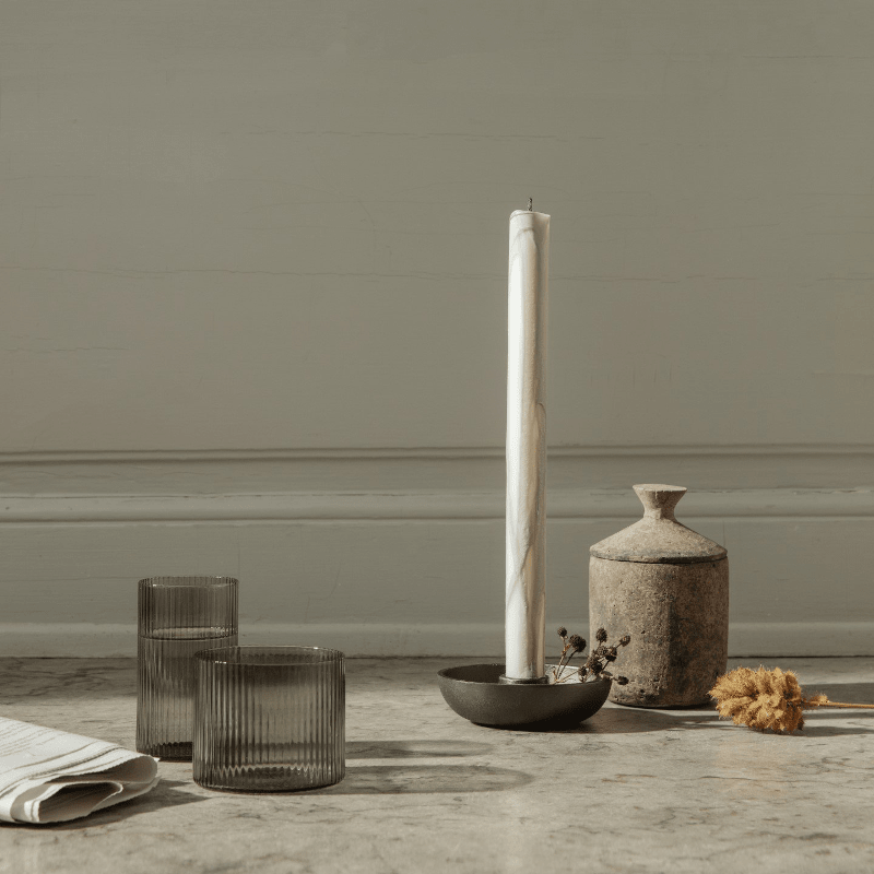 Kerzenhalter - Bowl single blackened von Ferm Living
