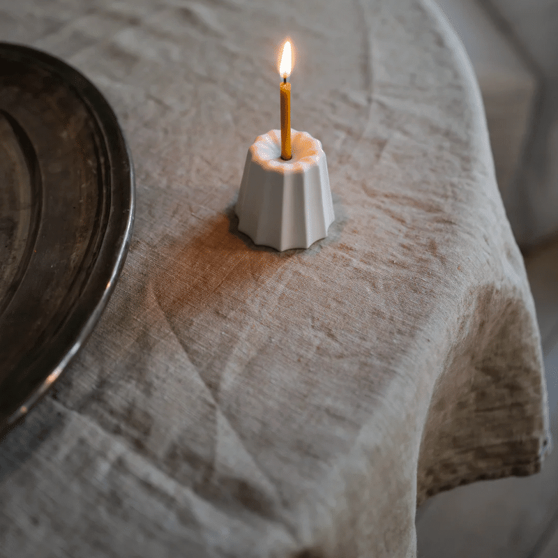Kerzenhalter Porzellan - Canele big weiss von OVO Things