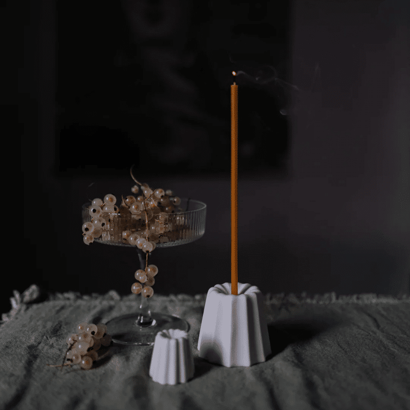 Kerzenhalter Porzellan - Canele big weiss von OVO Things