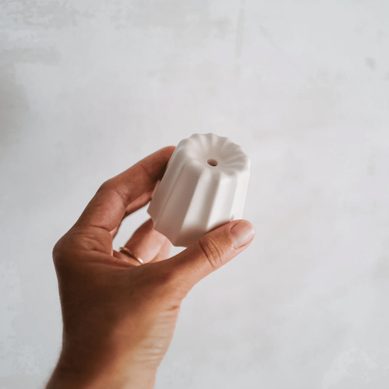 Kerzenhalter Porzellan - Canele big weiss von OVO Things
