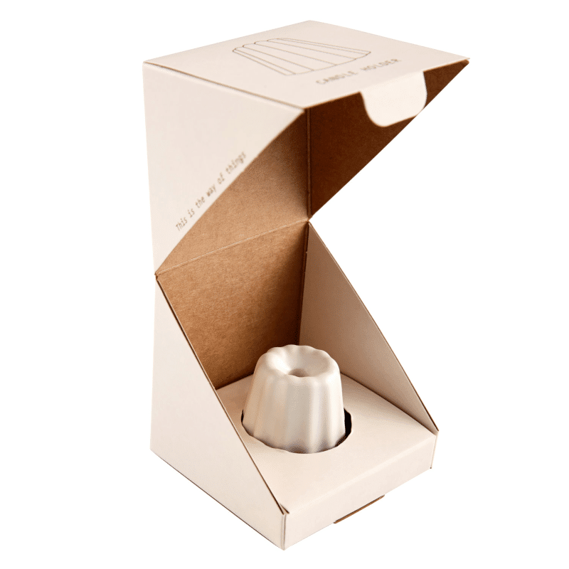 Kerzenhalter Porzellan - Canele weiss von OVO Things