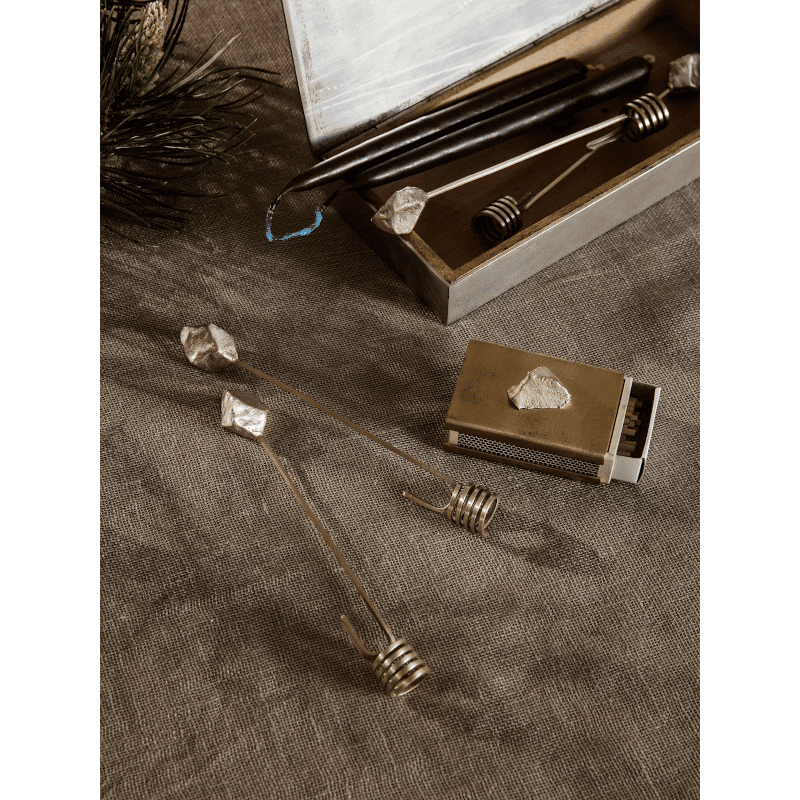 Kerzenhalter – Stone Christmas tree gold von Ferm Living